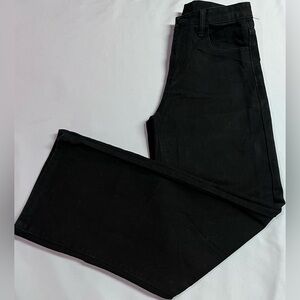 Girls Black Wide Leg Jeans Embroidered Bow Size 14Y